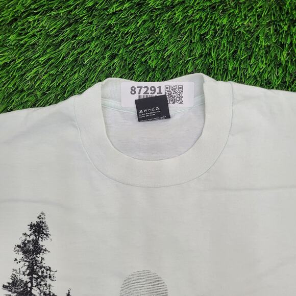 Vintage 1986 Lake-Tahoe Shirt Womens XL 22x27 Blue Artwork USA Baggy - Picture 8 of 13